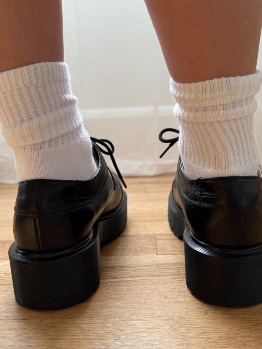 Vintage Dr. Martens Envy Quad Oxford Platforms Black Leather UK 6 - Picture 2 of 7